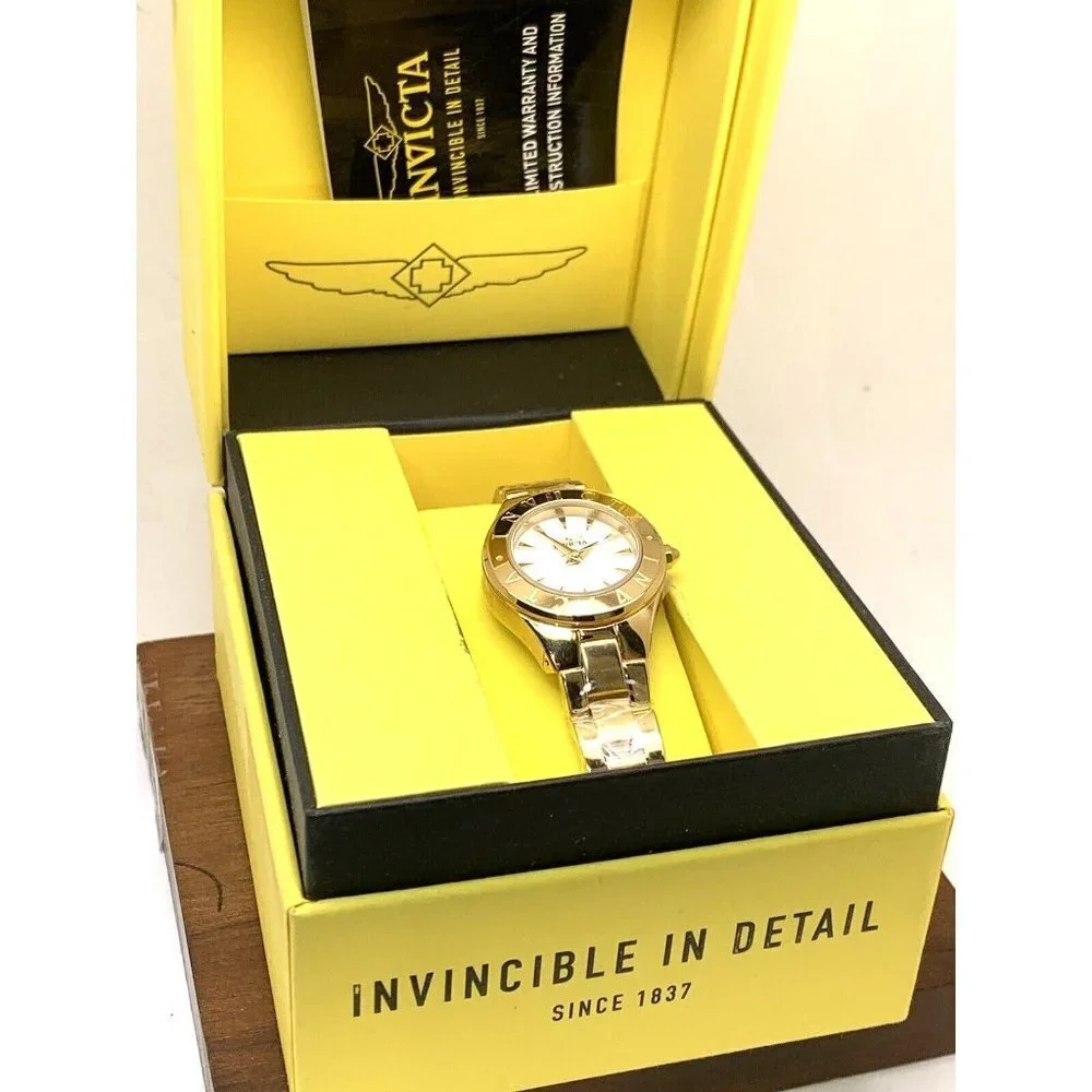Invicta Women's Watch 39843 Wildflower Mother of Pearl Dial Gold Steel 2…